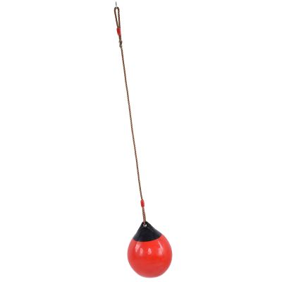 29cm Red Small Inflatable Ball Swing Seat, Plastic Children's Play Swing with Rope Chain, Suitable for Indoor Outdoor Garden, Come with Fine Workmanship, High Strength and