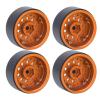 1.9 Inch RC Beadlock Wheels, 4PCS Aluminum Alloy Wheel Rim Set for 1/10 RC Car, Compatible with Axial SCX10 I, II and III (Gold) view 1