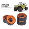 1.9 Inch RC Beadlock Wheels, 4PCS Aluminum Alloy Wheel Rim Set for 1/10 RC Car, Compatible with Axial SCX10 I, II and III (Gold) view 4