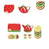 JunZheHub Children's Tea Playset with Teapot and Cups for Ages 3 to 6 , Red view 3