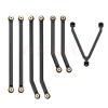 for Axial for SCX24 for AXI00005 for Gladiator 1/24 RC Crawler Car Parts CNC Aluminum High Clearance for Chassis Links RC Car Parts(Black) view 1