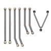 for Axial for SCX24 for AXI00005 for Gladiator 1/24 RC Crawler Car Parts CNC Aluminum High Clearance for Chassis Links RC Car Parts(Black) view 2