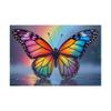 1000 Piece Butterfly Jigsaw Puzzles - Rainbow Monarch Butterflies, Premium Glossy Finish, Travel Size Compact Box, Reference Picture Included view 2