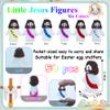 50 Pcs Little Jesus Figures Rubber Mini Jesus Figurines in Bulk Christian Doll Tiny Baby Jesus Loves You Figures for Hide and Seek Easter Egg Fillers Egg Hunt Religious Party Favors(Mix Color 6) view 2