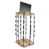 5-Tier 40-Clip 360 Rotating Chip Rack Stand with Wooden Base, Metal Organizer for Desk, Countertop, Office, Party view 1