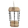 5-Tier 40-Clip 360 Rotating Chip Rack Stand with Wooden Base, Metal Organizer for Desk, Countertop, Office, Party view 2