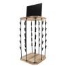 5-Tier 40-Clip 360 Rotating Chip Rack Stand with Wooden Base, Metal Organizer for Desk, Countertop, Office, Party view 3