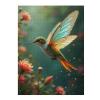 1000 Piece Adult and Youth Colorful Animals Puzzles Hummingbird with Butterfly Wings Fun and Challenging Animals Themed Puzzles Great Gift for Family and Friends Dimensions view 1