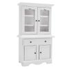 1:12 Scale Dollhouse Cabinet Openable Doors Black Puller Realistic Mini Bookshelf Miniature Cupboard view 1