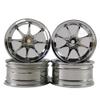 4 Pieces 3/6mm Offset 1/10 Scale Plastic Wheels Rims Compatible with 12mm Nut Compatible with Various Drift and On Road Touring RC Car Models(2PCS 3MM 2PCS 6MM) view 1