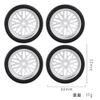 33mm Drift Tires Compatible with 1/18 RC Cars Compatible with AE86 A86 LD1801 LD1802 LD1803 LD1804 A01 A02 4pcs(LA0034 Silver(Hard)) view 3