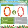 120 Packs Hawaiian Luau Leis Bulk Tropical Hawaii Theme Silk Flower Necklace Summer Beach Party Decorations Birthday Party Favors view 3