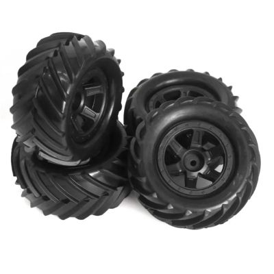 4pcs 90mm Monster Truck Buggy Tires Wheel 12mm Hex for TRXS E-Revo for MJX 16207 16208 for SCY 16101 for HBX 1/16 RC Car Upgrade Parts