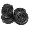 4pcs 90mm Monster Truck Buggy Tires Wheel 12mm Hex for TRXS E-Revo for MJX 16207 16208 for SCY 16101 for HBX 1/16 RC Car Upgrade Parts view 1