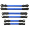 DUHWQ Metal Turnbuckle Steering Link Rod Set Compatible with 4x4 1/10 RC Cars Upgrade Components(Blue) view 1