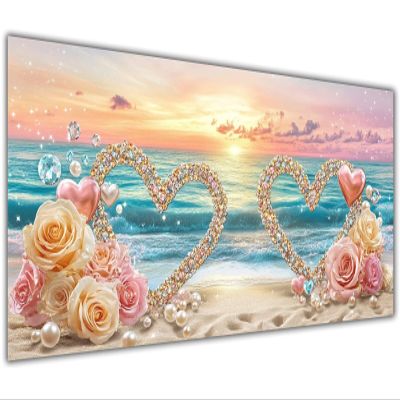 100x200cm Large Paint by Numbers Kit for Adults Beach Paint by Numbers LandscapeColored Oil Canvas Art Kit with Acrylic Pigment Brushes for Home Wall Decor Crafts Man Women Hobbies Girls Gifts KL-118