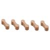 EHJRE 5X Track Connectors Set Replacement Wood Train Track Accessories Compact Cognitive Development DIY Railway Track Adapter, Wood view 1