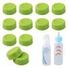 12pcs Travel Bottle Caps for Dr. Brown's & Medela Narrow Bottles, Leak-Proof BPA Free Bottle Caps with Sealing Gasket Bottle Lids Replacement Parts Ideal Bottle Accessories(Green) view 1