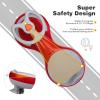 HONEY JOY Wiggle Car, 2 in 1 Swing Car for Kids, LED PU Flashing Wheels, No Batteries, Gears or Pedals, Uses Twist, Turn, Ride On Toy for Toddlers Boys Girls 3 Years and Up (Red) view 2