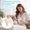 12pcs Travel Bottle Caps for Dr. Brown's & Medela Narrow Bottles, Leak-Proof BPA Free Bottle Caps with Sealing Gasket Bottle Lids Replacement Parts Ideal Bottle Accessories(White) view 3