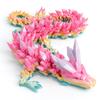 Flavery 3D Printed Dragon - 24 inch Fidget Toy, Large Crystal Articulated Dragon, 3D Printed Gift for Birthday, Figurine Decor, Desk Pet(Candy Rainbow) view 1