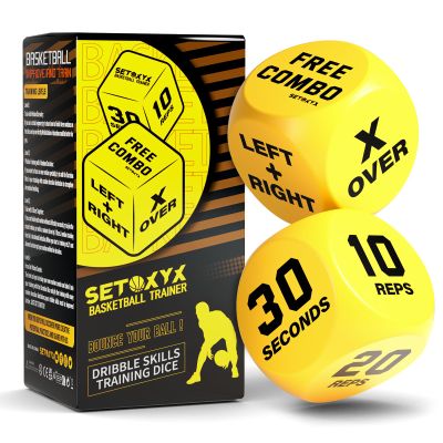 Basketball Dribble Skills Dice Set - Training Equipment - Basketball Gift for Boys.Dribble Skills Training for Beginner and Party Favors