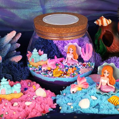Mermaid Terrarium Crafts Kit for Kids: LED Night Light-Up DIY Toys with Remote  Fun Birthday Gifts for Girls Ages 5 6 7 8 9 10 Years Old  Creative Arts & Crafts Activity Set