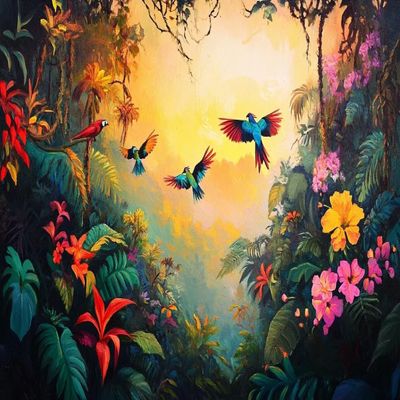 1000 Piece Adult Jigsaw Puzzle, Large Format Jigsaw Flower Design, Fluttering Birds, Spring Jigsaw Puzzle Pieces All fit Together, Personalised Gift