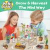 70 PCS Make It Miniature Brands Nature Garden Plants Set, Mini Botanical Collectibles, Tiny Paper Flower Bouquet DIY Craft Kit, with Wood Display Stand, Miniature Toy Gift for Kids and Adults view 3
