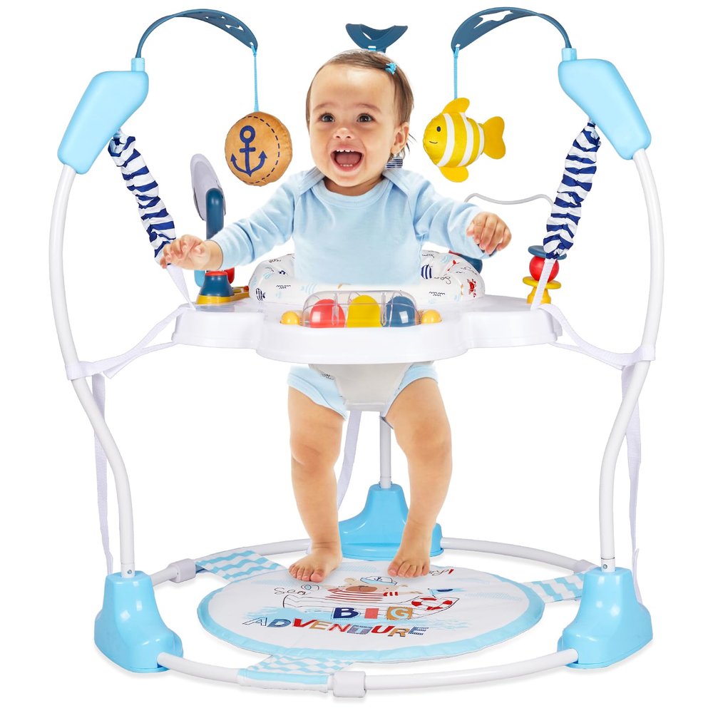 Otrolepota Baby Activity Center, Infant Jumpers and Bouncers with Music, Lights, Infant Toys, 360Rotating Seat, 3 Adjustable Heights, Baby Play and Learning Center for 6+ Months