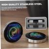 Spinning Top Starry Mini Luminous Stainless Steel Stress Relief Spin Top Polished Portable Spinning Tops for Adults Kids Birthday Gift, Style2 Kids Children Toy. view 2