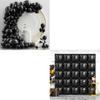 102PCS Black Latex Balloons and 25PCS Black Square Foil Balloons Wall Backdrop view 1