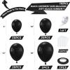 102PCS Black Latex Balloons and 25PCS Black Square Foil Balloons Wall Backdrop view 2