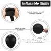102PCS Black Latex Balloons and 25PCS Black Square Foil Balloons Wall Backdrop view 3