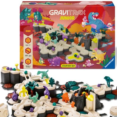 Ravensburger GraviTrax Junior Starter Set XXL Dino 24845 - Marble Run from 3 Years - Marble Run and Construction Toy for Children, Dino Gift for Boys and Girls