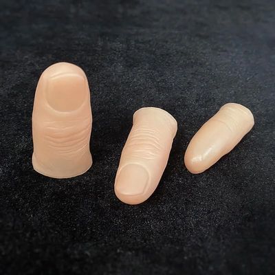 blue-ther 10 Pcs/lot Realistic Polymer Resin Thumb Tip Magic Trick Fake Thumb Silk Magic Accessory Close up Illusion Gimmick Mentalism Prop (Small) (Large)