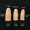 blue-ther 10 Pcs/lot Realistic Polymer Resin Thumb Tip Magic Trick Fake Thumb Silk Magic Accessory Close up Illusion Gimmick Mentalism Prop (Small) (Large) view 2
