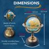 Educational Celestial Engravings Brass Armillary Sphere Globe  10.7" Tall with ocean Globe & Black Base | Home, Office & School Decor view 2