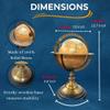 Educational Celestial Engravings Brass Armillary Sphere Globe  10.7" Tall with Orange Globe & Black Base | Home, Office & School Decor view 2