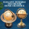 Educational Celestial Engravings Brass Armillary Sphere Globe  10.7" Tall with Orange Globe & Black Base | Home, Office & School Decor view 3
