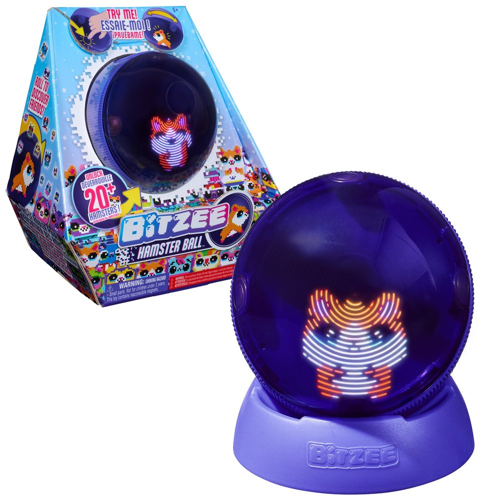 Bitzee, Hamster Ball Interactive Toy with Over 20 Hamsters Inside, Rolls and Reacts to Touch, Digital Pet Kids Toys for Girls and Boys Ages 5 and up.