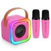Mini Karaoke Machine for Kids, Girl Toys Gifts, Kids Karaoke Wireless Microphone for 4,5,6,7,8,9,10,11,12 Years Old Boys and Girls Christmas Party Gifts Toys (Rose Color) view 1
