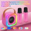Mini Karaoke Machine for Kids, Girl Toys Gifts, Kids Karaoke Wireless Microphone for 4,5,6,7,8,9,10,11,12 Years Old Boys and Girls Christmas Party Gifts Toys (Rose Color) view 4
