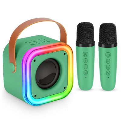 Mini Karaoke Machine for Kids, Girl Toys Gifts, Kids Karaoke Wireless Microphone for 4,5,6,7,8,9,10,11,12 Years Old Boys and Girls Christmas Party Gifts Toys (Dark Green)
