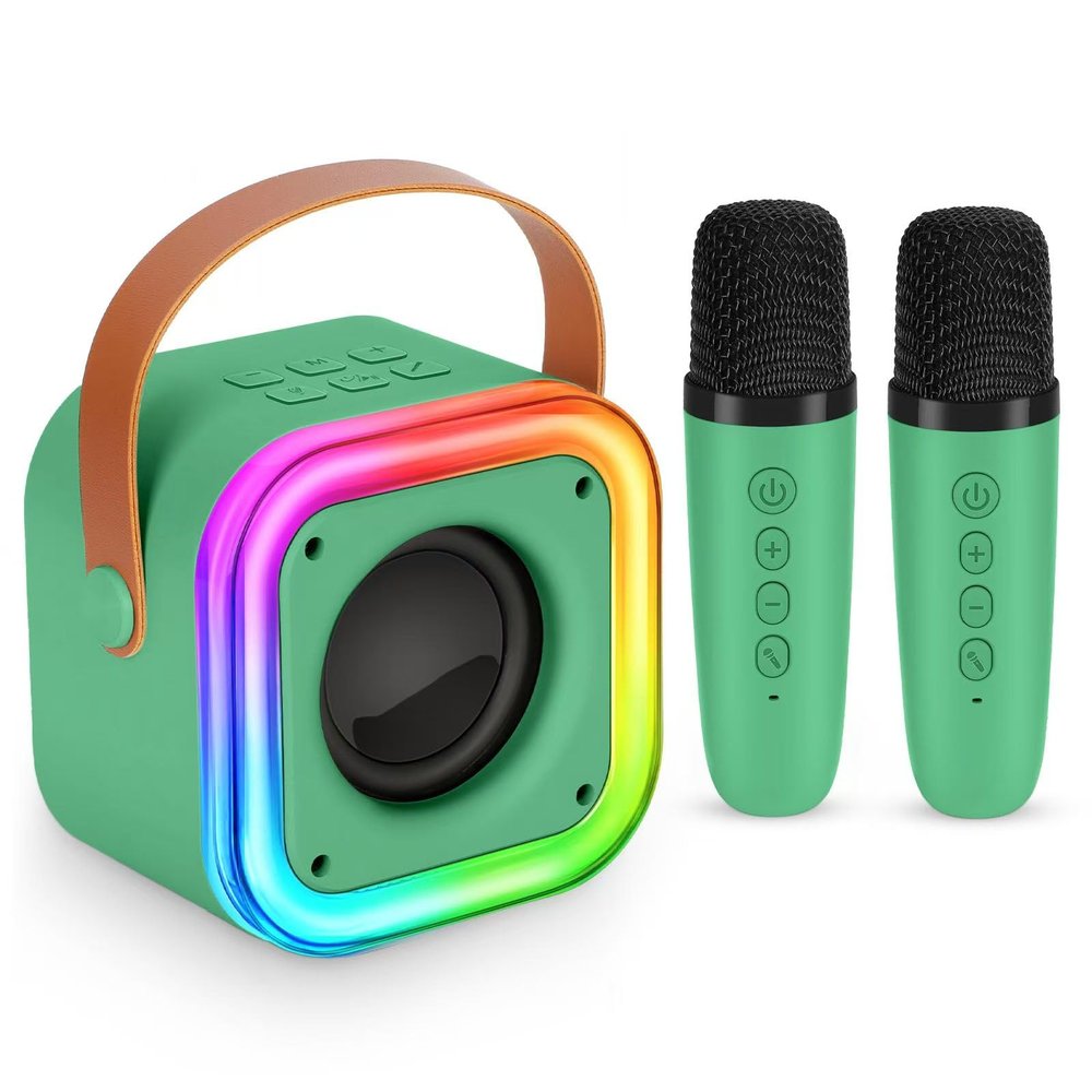 Mini Karaoke Machine for Kids, Girl Toys Gifts, Kids Karaoke Wireless Microphone for 4,5,6,7,8,9,10,11,12 Years Old Boys and Girls Christmas Party Gifts Toys (Dark Green)