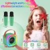 Mini Karaoke Machine for Kids, Girl Toys Gifts, Kids Karaoke Wireless Microphone for 4,5,6,7,8,9,10,11,12 Years Old Boys and Girls Christmas Party Gifts Toys (Dark Green) view 2