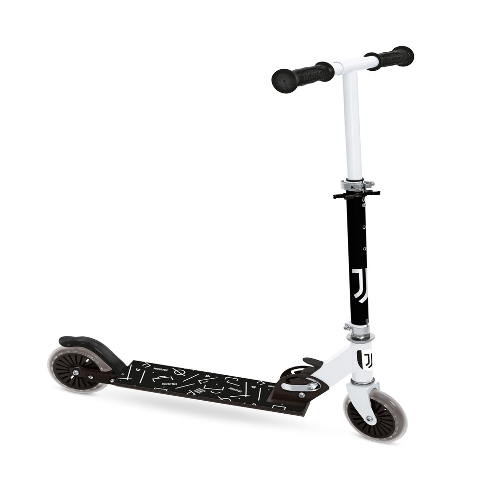 Mondo Toys - F.C. Juventus ALU Scooter 2 Wheels Folding Aluminium Scooter with Extra Grip Platform and Adjustable Handlebar for Children - 28761