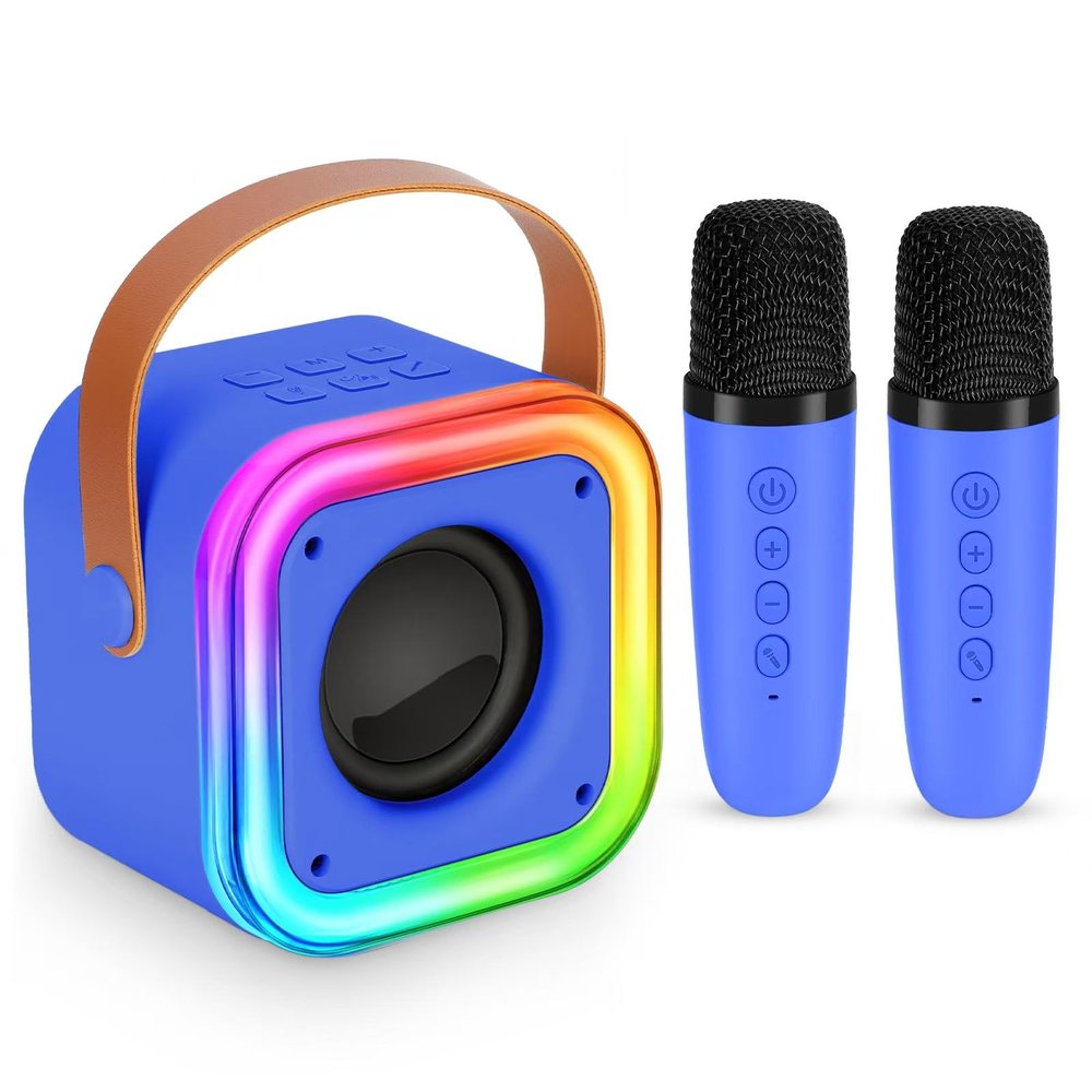 Mini Karaoke Machine for Kids, Girl Toys Gifts, Kids Karaoke Wireless Microphone for 4,5,6,7,8,9,10,11,12 Years Old Boys and Girls Christmas Party Gifts Toys (Dark Blue)