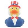 Patriotic Rubber Duck Bath Toy, Stars and Stripes Design, Red White Blue, 3 inches view 1