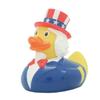 Patriotic Rubber Duck Bath Toy, Stars and Stripes Design, Red White Blue, 3 inches view 2